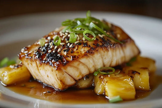 Mahi mahi poêlé avec ananas Teriyaki Glaze