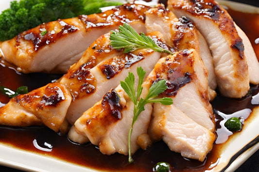 Sappige kipfilet in een Teriyaki -marinade