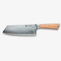 Haruta 7,7 inch VG10 Japans Damascus-staal Nakiri-hakmes met houten handvat en schede