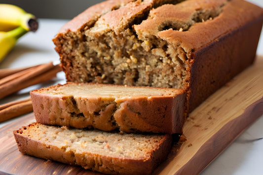 Fugtig bananbrød med et strejf af kanel