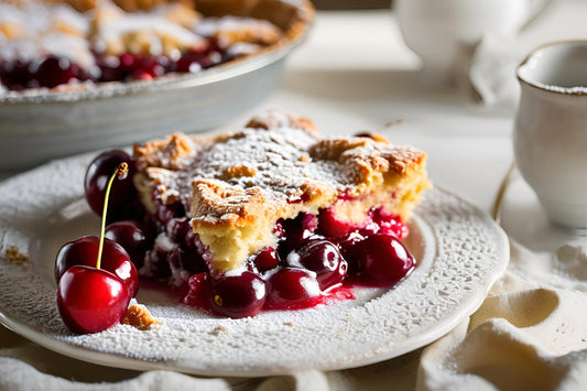 Rustik Cherry Cobbler med en sød kiks topping