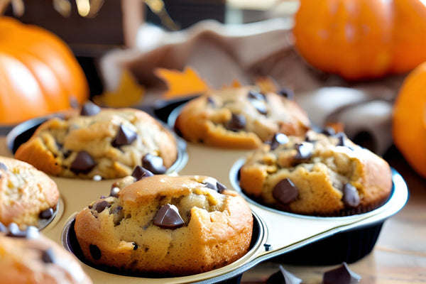 Græskar chokolade chip muffins