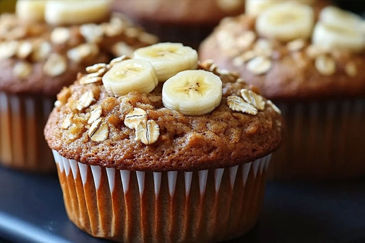 Sunde banan havre muffins