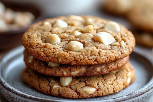 Dekadent hvid chokolade macadamia nødder cookies