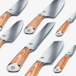 Haruta 10-stykke VG10 Japanese Damaskus Steel Kitchen Kitch Set med træhåndtag og scabbard