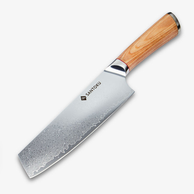 Haruta 7 inch VG10 Japanse damascus staal nakiri mes met houten handvat & schede