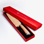 Haruta 7 inch VG10 Japanse damascus staal nakiri mes met houten handvat & schede