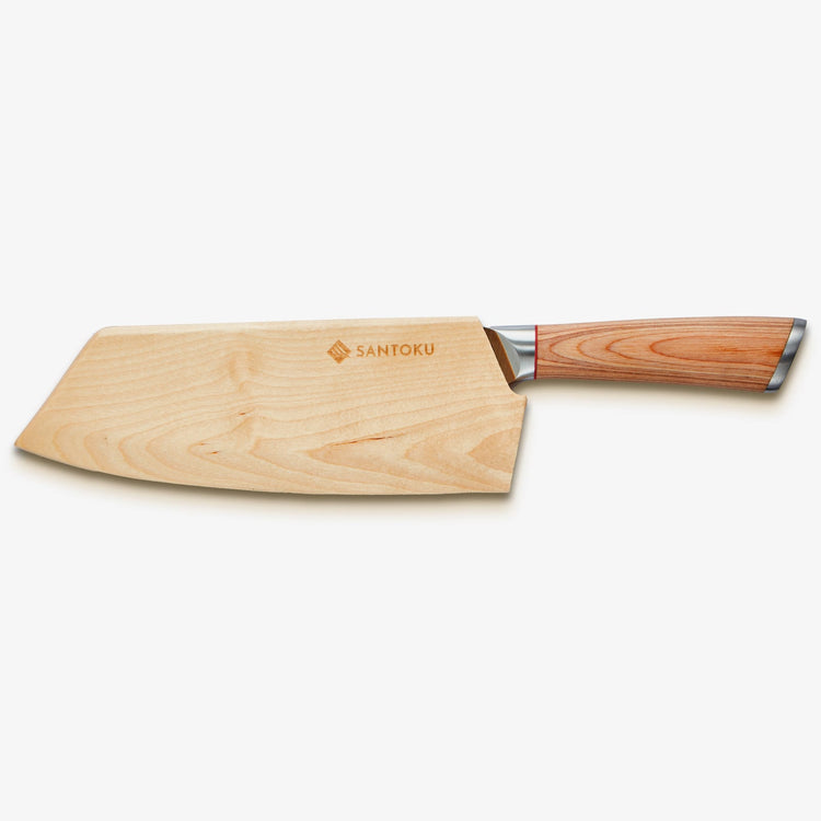 Haruta Couperet Nakiri japonais en acier de Damas VG10 de 7,7 pouces avec manche en bois et fourreau