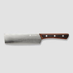 Yuhi - Ensemble de 6 couteaux de cuisine à motif damas avec poignées en bois de Pakka et coffret cadeau