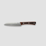 Yuhi - Ensemble de 6 couteaux de cuisine à motif damas avec poignées en bois de Pakka et coffret cadeau